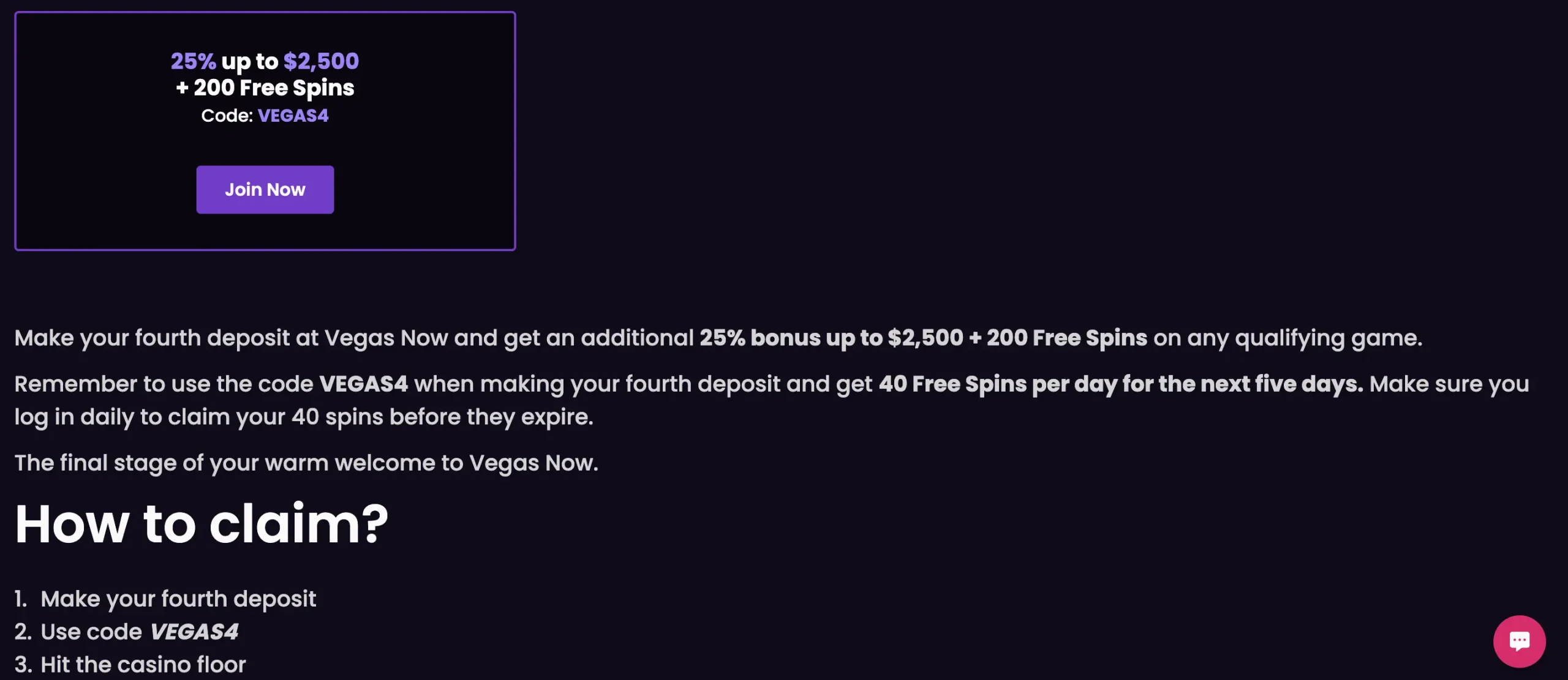 vegas now free spins